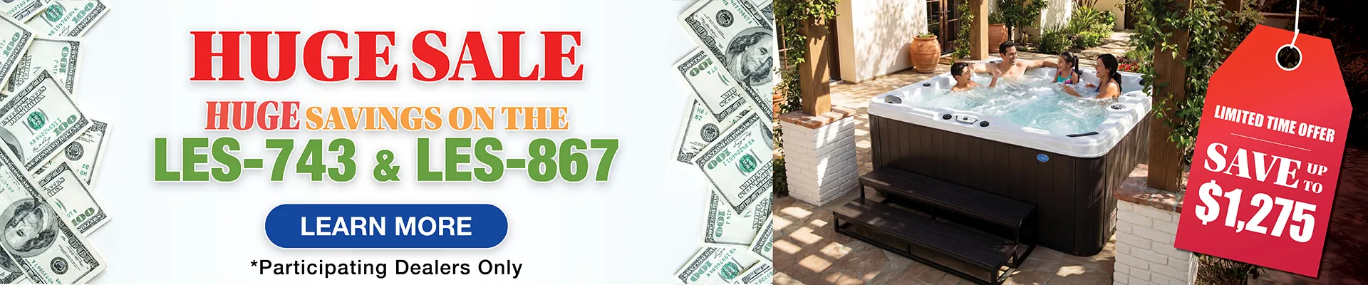 Calspas hot tub being used in a family setting - Charleston